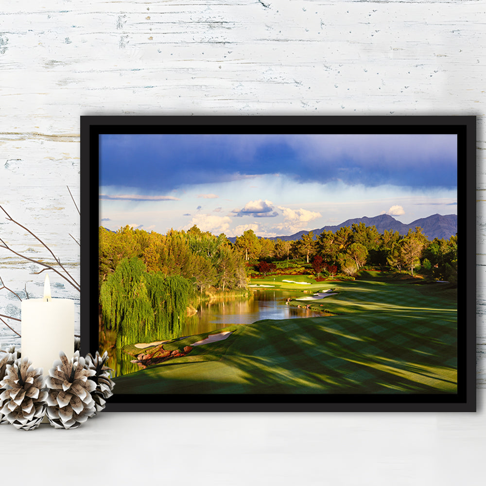 Shadow Creek Golf Club, Hole 04, North Las Vegas, Nevada, Floating Framed Canvas Print Wall Art