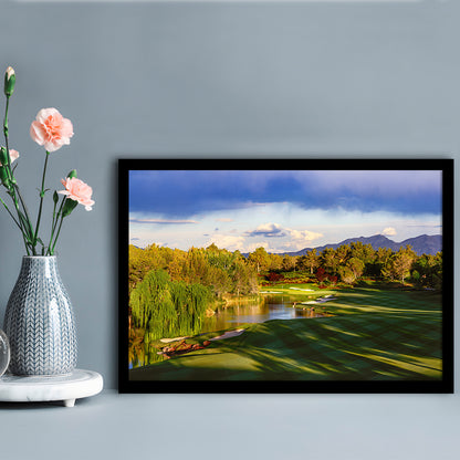 Shadow Creek Golf Club, Hole 04, North Las Vegas, Nevada, Framed Art Print Wall Decor, Picture Framed