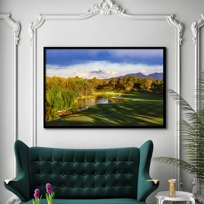 Shadow Creek Golf Club, Hole 04, North Las Vegas, Nevada, Framed Art Print Wall Decor, Picture Framed