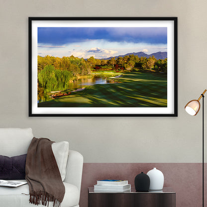 Shadow Creek Golf Club, Hole 04, North Las Vegas, Nevada, Goft Art Print, Framed Art Print White Border Wall Decor
