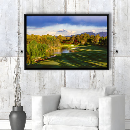 Shadow Creek Golf Club, Hole 04, North Las Vegas, Nevada, Floating Framed Canvas Print Wall Art