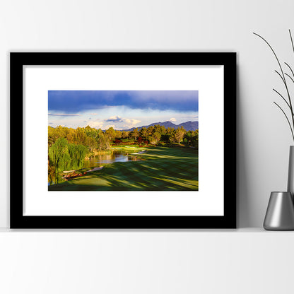 Shadow Creek Golf Club, Hole 04, North Las Vegas, Nevada, Goft Art Print, Framed Art Print White Border Wall Decor