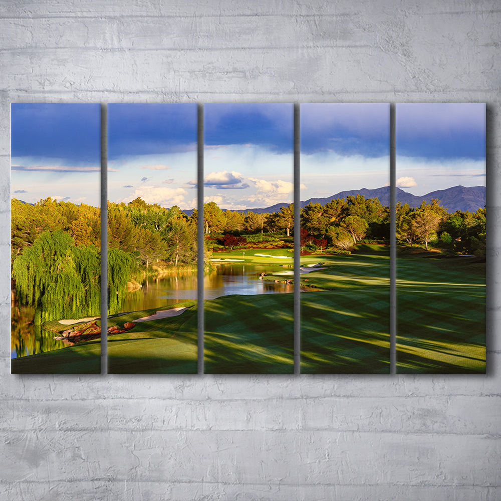 Shadow Creek Golf Club, Hole 04, North Las Vegas, Nevada, Golf Art Print, Extra Large Canvas Print Wall Art