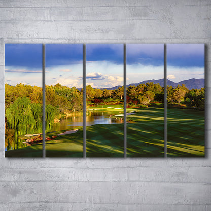 Shadow Creek Golf Club, Hole 04, North Las Vegas, Nevada, Golf Art Print, Extra Large Canvas Print Wall Art