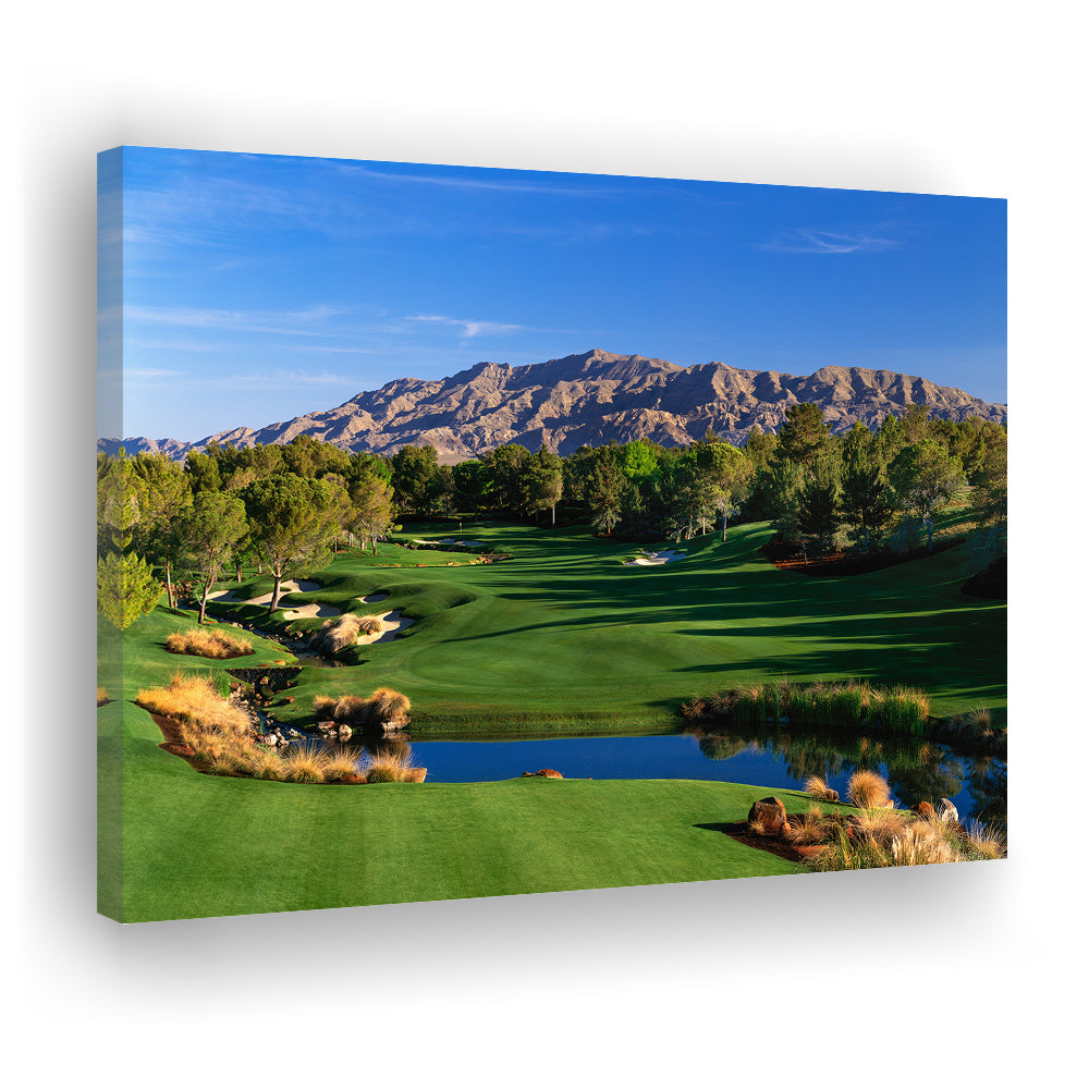Shadow Creek Golf Club Hole 09, North Las Vegas, Nevada, Golf Art Print,Gifts Golf Lover