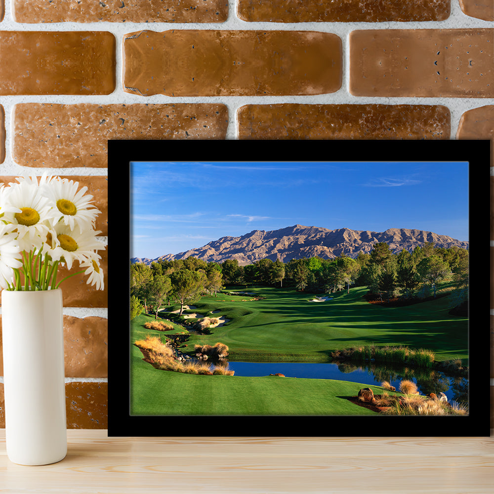 Shadow Creek Golf Club Hole 09, North Las Vegas, Nevada, Framed Art Print Wall Decor, Picture Framed