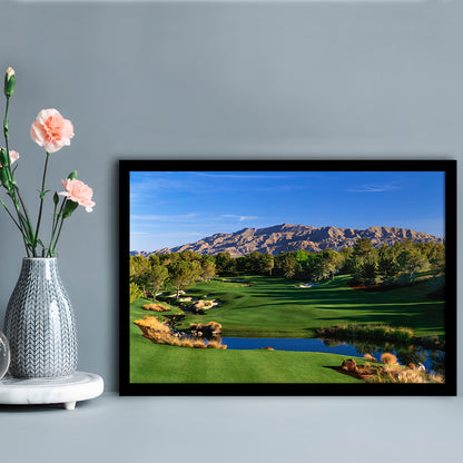 Shadow Creek Golf Club Hole 09, North Las Vegas, Nevada, Framed Art Print Wall Decor, Picture Framed