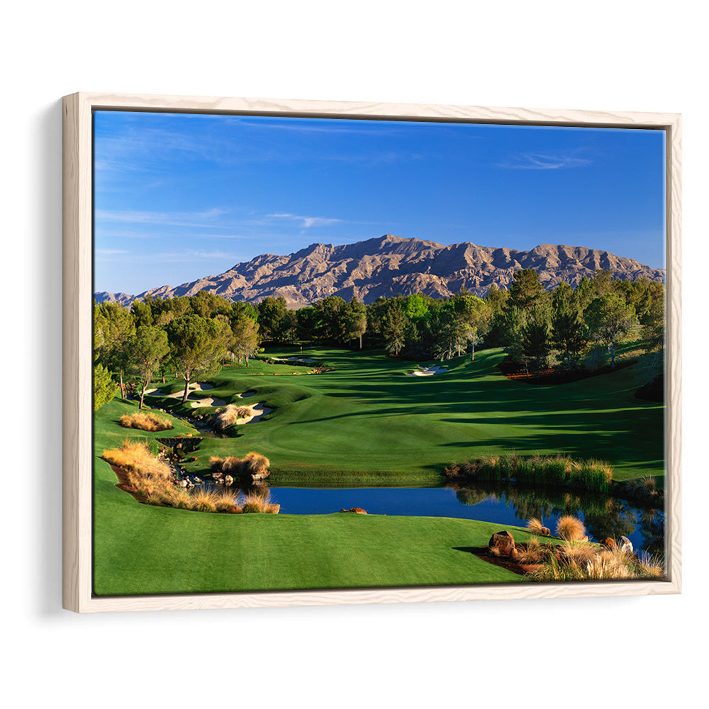 Shadow Creek Golf Club Hole 09, North Las Vegas, Nevada, Floating Framed Canvas Print Wall Art