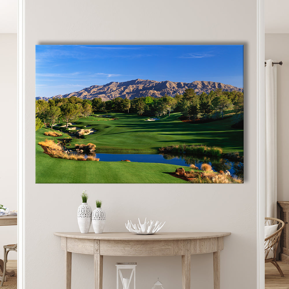 Shadow Creek Golf Club Hole 09, North Las Vegas, Nevada, Golf Art Print,Gifts Golf Lover