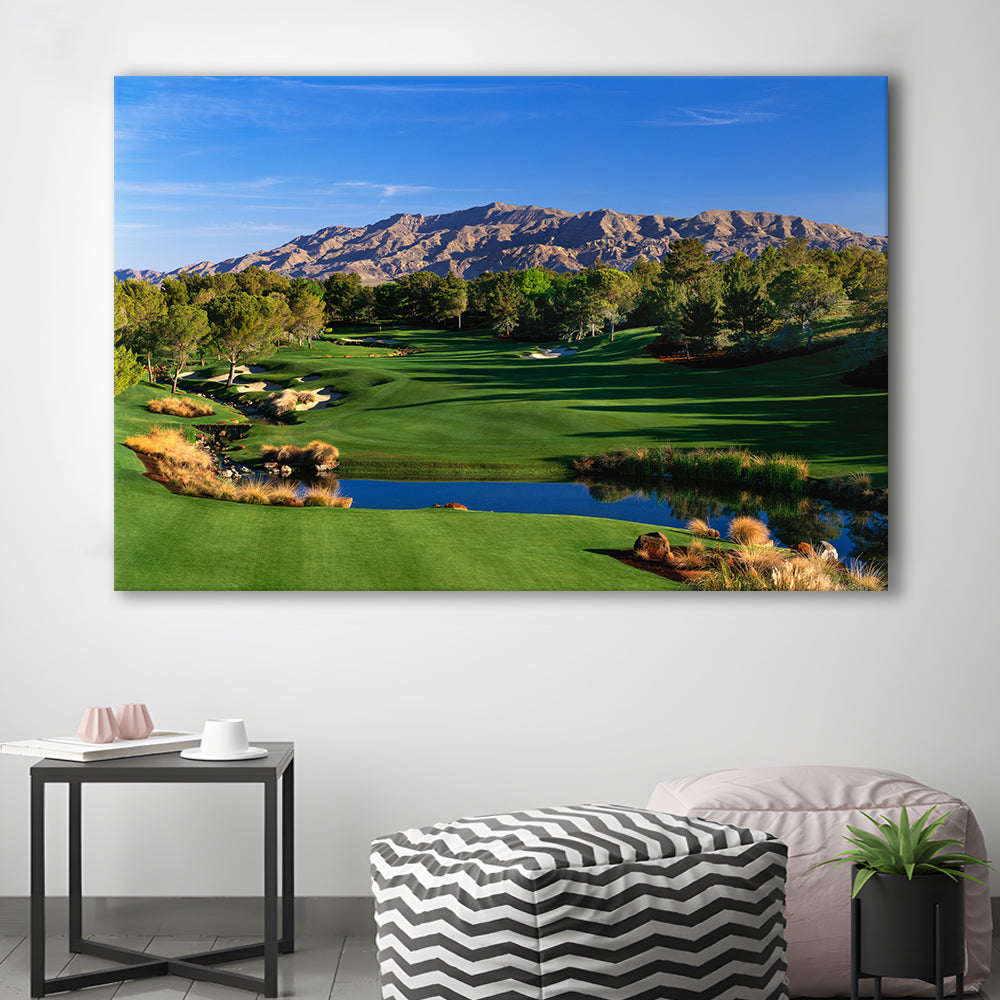 Shadow Creek Golf Club Hole 09, North Las Vegas, Nevada, Golf Art Print,Gifts Golf Lover
