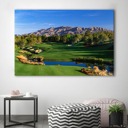 Shadow Creek Golf Club Hole 09, North Las Vegas, Nevada, Golf Art Print,Gifts Golf Lover