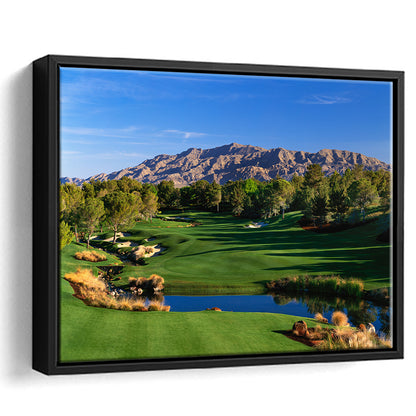 Shadow Creek Golf Club Hole 09, North Las Vegas, Nevada, Floating Framed Canvas Print Wall Art