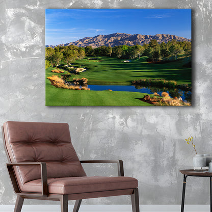 Shadow Creek Golf Club Hole 09, North Las Vegas, Nevada, Golf Art Print,Gifts Golf Lover