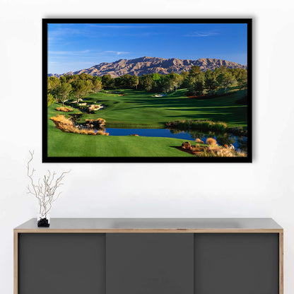 Shadow Creek Golf Club Hole 09, North Las Vegas, Nevada, Framed Art Print Wall Decor, Picture Framed