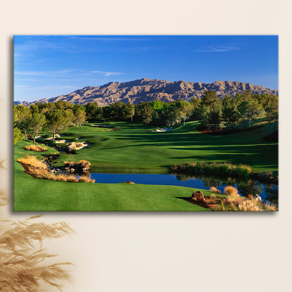 Shadow Creek Golf Club Hole 09, North Las Vegas, Nevada, Golf Art Print,Gifts Golf Lover
