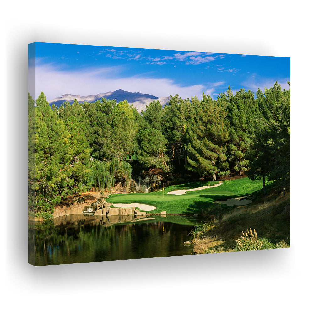 Shadow Creek Golf Club, Hole 17, North Las Vegas, Nevada, Golf Art Print,Gifts Golf Lover