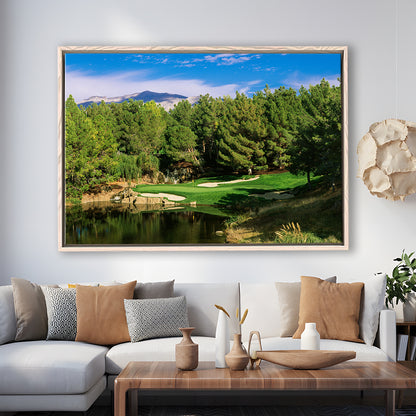 Shadow Creek Golf Club, Hole 17, North Las Vegas, Nevada, Floating Framed Canvas Print Wall Art