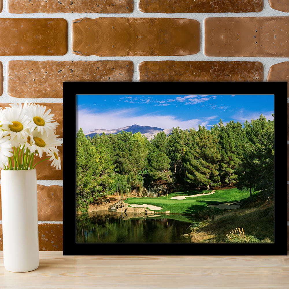 Shadow Creek Golf Club, Hole 17, North Las Vegas, Nevada, Framed Art Print Wall Decor, Picture Framed