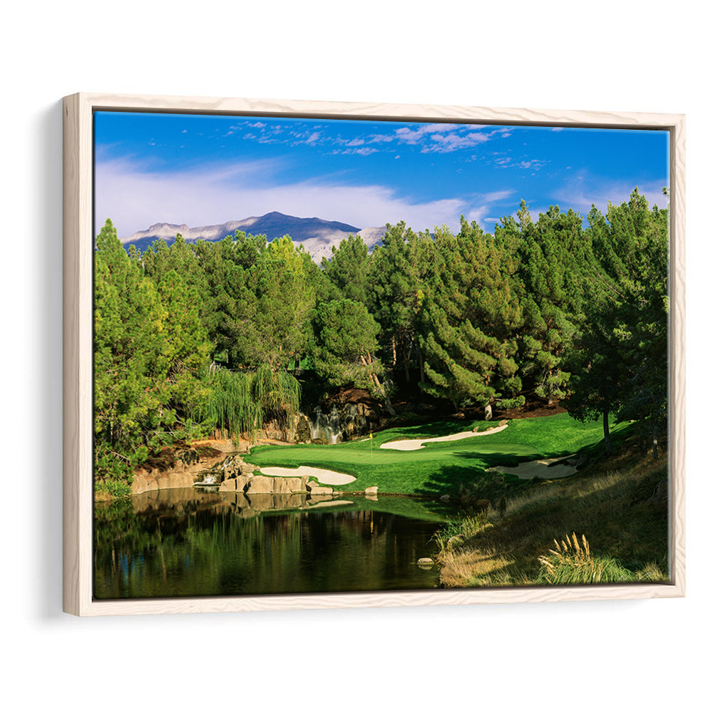 Shadow Creek Golf Club, Hole 17, North Las Vegas, Nevada, Floating Framed Canvas Print Wall Art