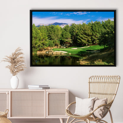 Shadow Creek Golf Club, Hole 17, North Las Vegas, Nevada, Floating Framed Canvas Print Wall Art