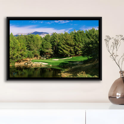 Shadow Creek Golf Club, Hole 17, North Las Vegas, Nevada, Floating Framed Canvas Print Wall Art
