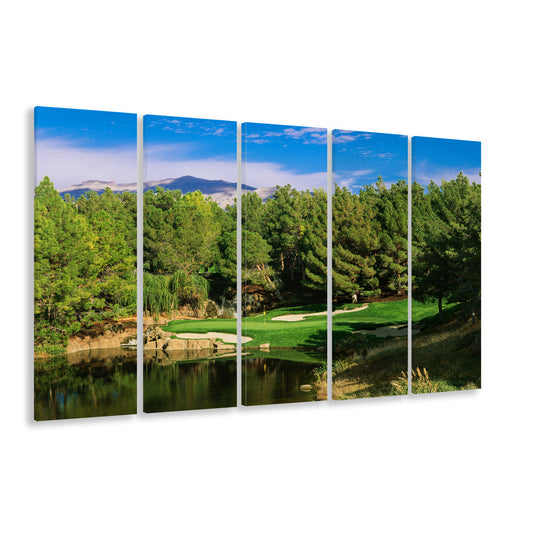 Shadow Creek Golf Club, Hole 17, North Las Vegas, Nevada, Golf Art Print, Extra Large Canvas Print Wall Art