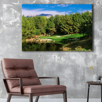 Shadow Creek Golf Club, Hole 17, North Las Vegas, Nevada, Golf Art Print,Gifts Golf Lover