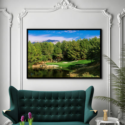 Shadow Creek Golf Club, Hole 17, North Las Vegas, Nevada, Framed Art Print Wall Decor, Picture Framed