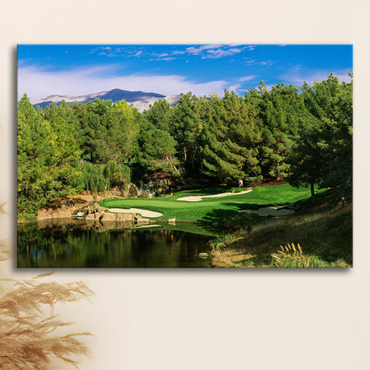Shadow Creek Golf Club, Hole 17, North Las Vegas, Nevada, Golf Art Print,Gifts Golf Lover