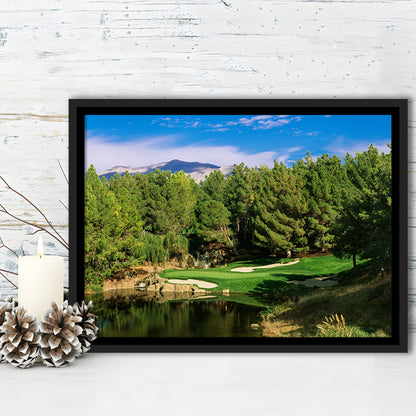 Shadow Creek Golf Club, Hole 17, North Las Vegas, Nevada, Floating Framed Canvas Print Wall Art
