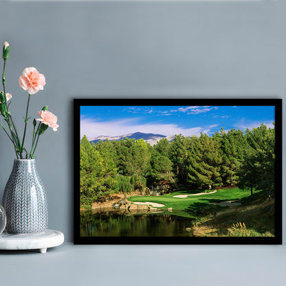 Shadow Creek Golf Club, Hole 17, North Las Vegas, Nevada, Framed Art Print Wall Decor, Picture Framed