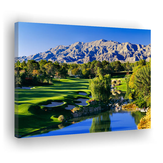 Shadow Creek Golf Club Hole 18, North Las Vegas, Nevada, Golf Art Print,Gifts Golf Lover