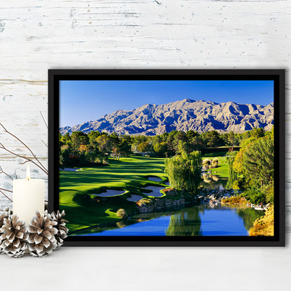 Shadow Creek Golf Club Hole 18, North Las Vegas, Nevada, Floating Framed Canvas Print Wall Art