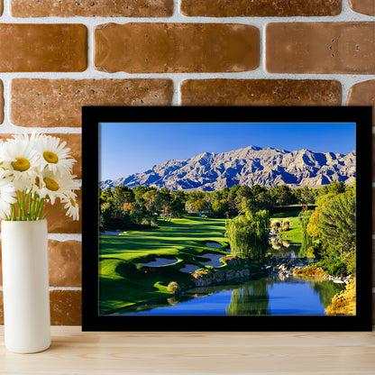 Shadow Creek Golf Club Hole 18, North Las Vegas, Nevada, Framed Art Print Wall Decor, Picture Framed