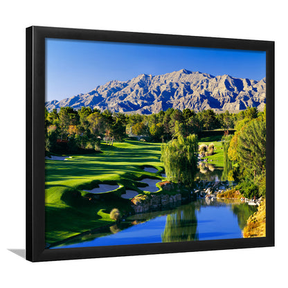 Shadow Creek Golf Club Hole 18, North Las Vegas, Nevada, Framed Art Print Wall Decor, Picture Framed