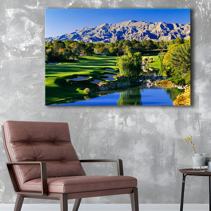 Shadow Creek Golf Club Hole 18, North Las Vegas, Nevada, Golf Art Print,Gifts Golf Lover