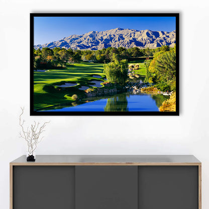 Shadow Creek Golf Club Hole 18, North Las Vegas, Nevada, Framed Art Print Wall Decor, Picture Framed