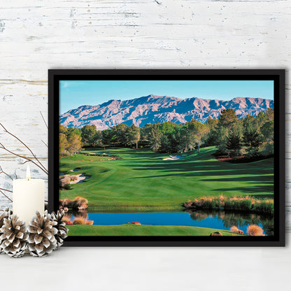 Shadow Creek Golf Course Hole 9 North Las Vegas, Floating Framed Canvas Print Wall Art
