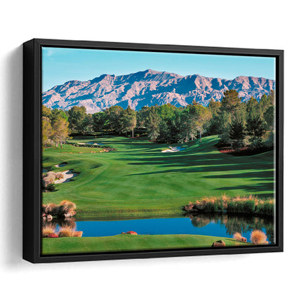 Shadow Creek Golf Course Hole 9 North Las Vegas, Floating Framed Canvas Print Wall Art