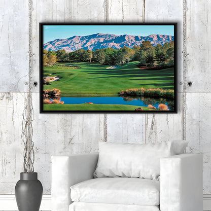 Shadow Creek Golf Course Hole 9 North Las Vegas, Floating Framed Canvas Print Wall Art
