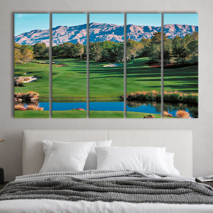 Shadow Creek Golf Course Hole 9 North Las Vegas, Golf Art Print, Extra Large Canvas Print Wall Art