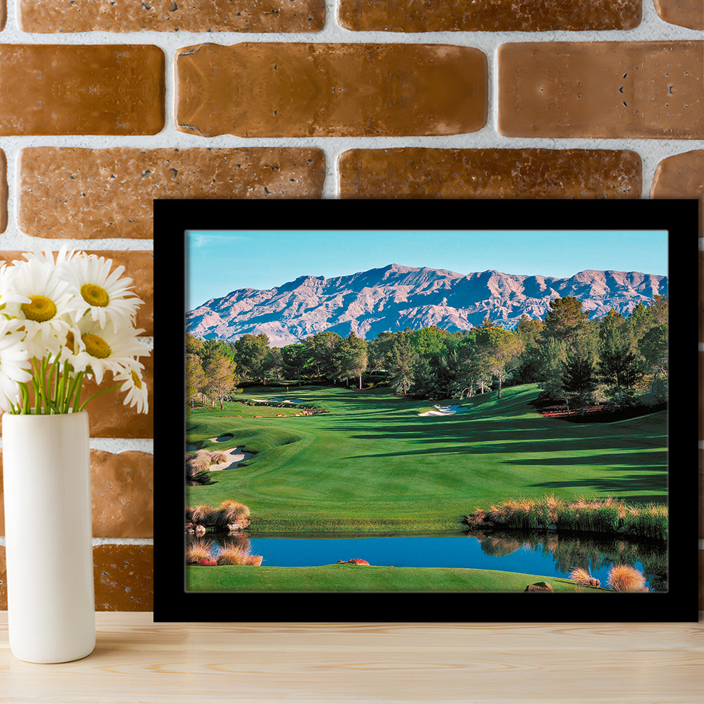 Shadow Creek Golf Course Hole 9 North Las Vegas, Framed Art Print Wall Decor, Picture Framed