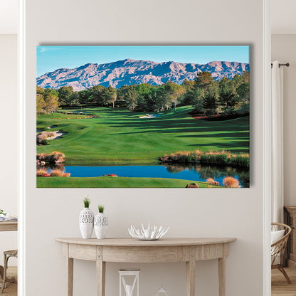 Shadow Creek Golf Course Hole 9 North Las Vegas, Golf Art Print,Gifts Golf Lover