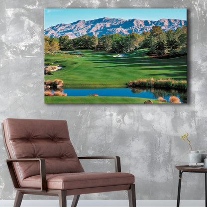 Shadow Creek Golf Course Hole 9 North Las Vegas, Golf Art Print,Gifts Golf Lover