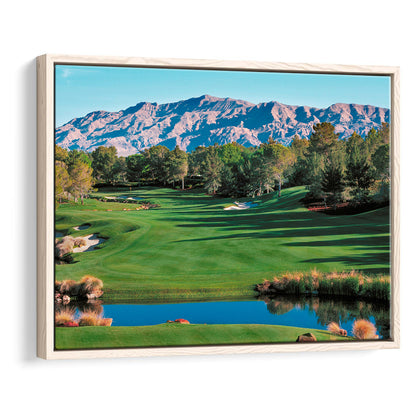 Shadow Creek Golf Course Hole 9 North Las Vegas, Floating Framed Canvas Print Wall Art