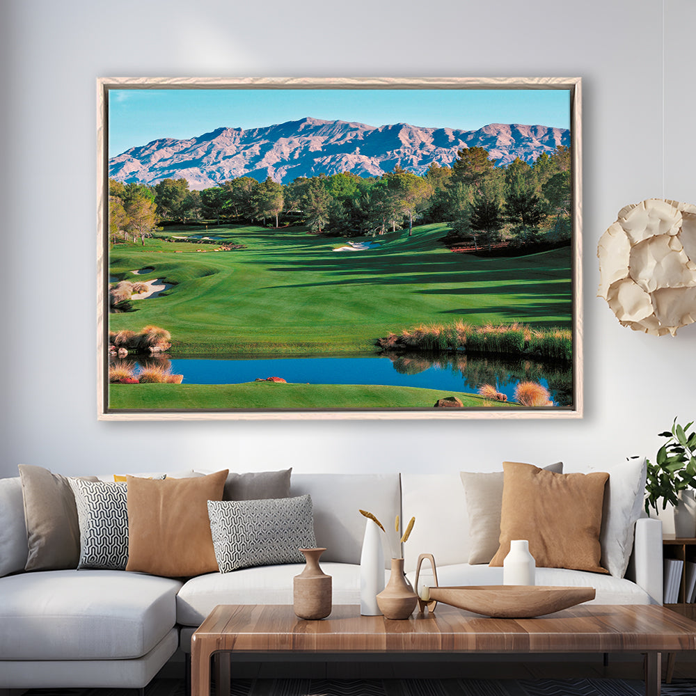 Shadow Creek Golf Course Hole 9 North Las Vegas, Floating Framed Canvas Print Wall Art