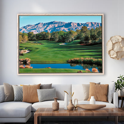 Shadow Creek Golf Course Hole 9 North Las Vegas, Floating Framed Canvas Print Wall Art