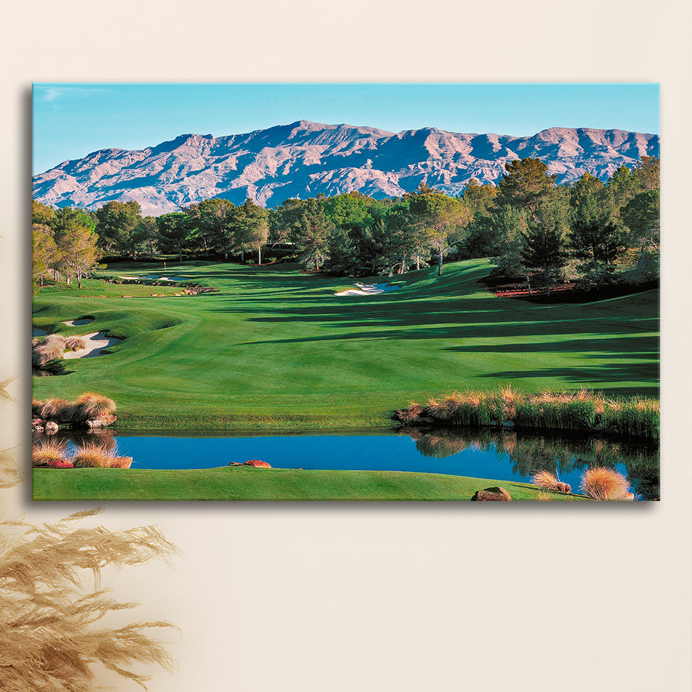 Shadow Creek Golf Course Hole 9 North Las Vegas, Golf Art Print,Gifts Golf Lover