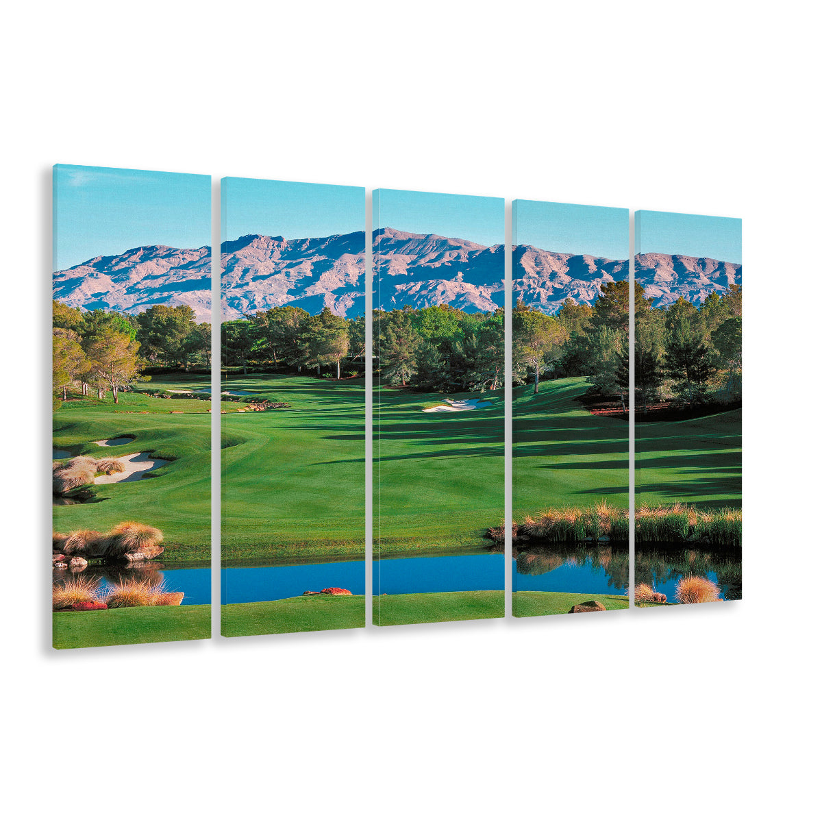Shadow Creek Golf Course Hole 9 North Las Vegas, Golf Art Print, Extra Large Canvas Print Wall Art