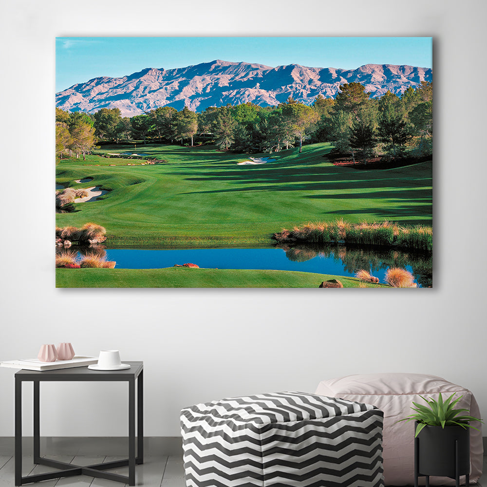 Shadow Creek Golf Course Hole 9 North Las Vegas, Golf Art Print,Gifts Golf Lover